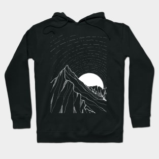 Lines of the white moon Hoodie